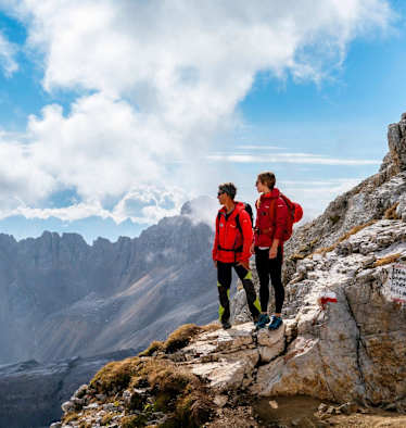 Der Bergführer und sein Gast auf der Gamsstallscharte