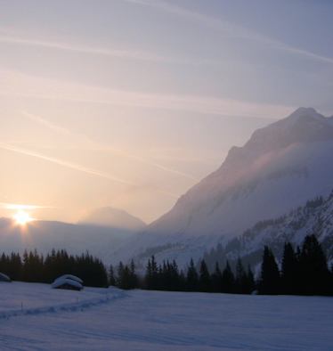 Das Lechquellengebirge im Morgenlicht