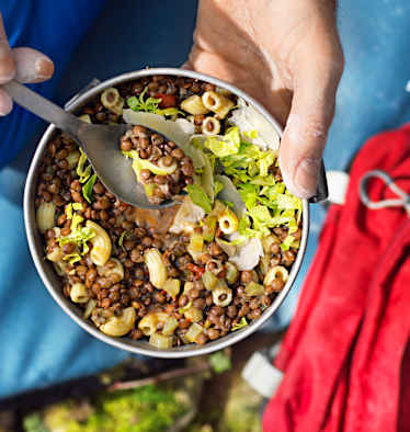 Outdoor-Linseneintopf 