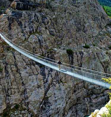 Blick in die Massaschlucht bei Blatten bei Naters im Wallis