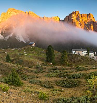 Die Regensburger Hütte in den Dolomiten