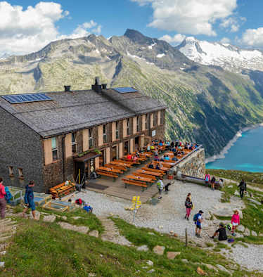 Die Olpererhütte in den Zillertaler Alpen