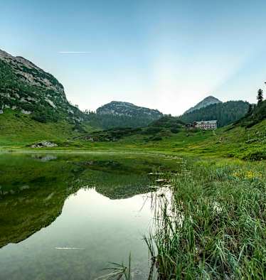 Das Kärlingerhaus am Funtensee in Bayern