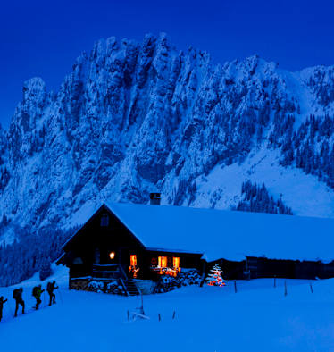 Wer es gerne ruhiger mag: Silvester am Berg