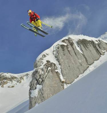 Freeride-Star Nadine Wallner am Arlberg