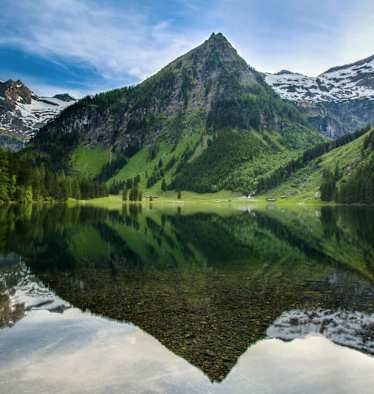 Schwarzensee im Naturpark Sölktäler in der Steiermark