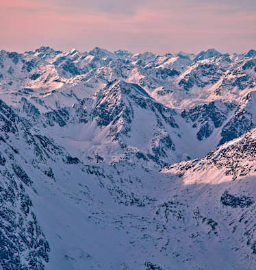 Winter in den Bergen: Pitztal in Tirol