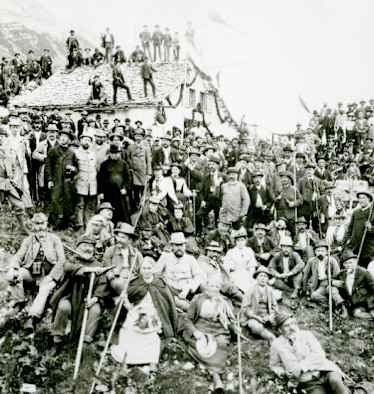 Die Eröffnung der Ravensburger Hütte im Jahr 1894 in Vorarlberg