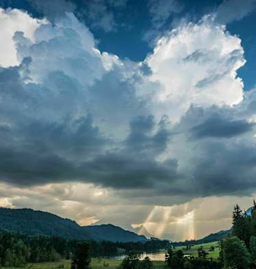 Krün bei Mittenwald: Schlechtwetter im Karwendel