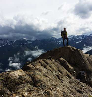Wandern in Osttirol: Unterhalb der Roten Säule in der Venedigergruppe