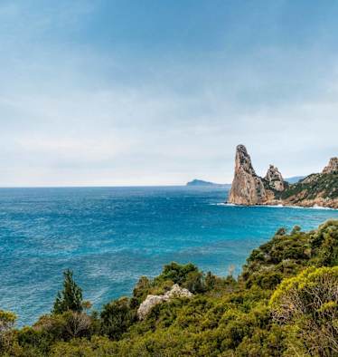 Blick auf die malerische Küste.