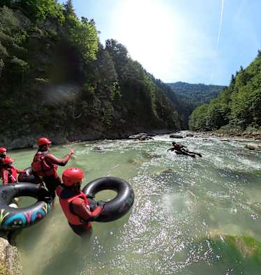 Schlauchreiten auf der Brandenberger Ache