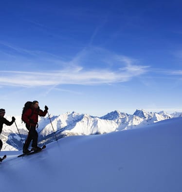 Samnaungruppe: Schneeschuhwandern bei Serfaus in Tirol