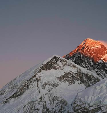 Sonnenuntergang am Mount Everest im Himalaya
