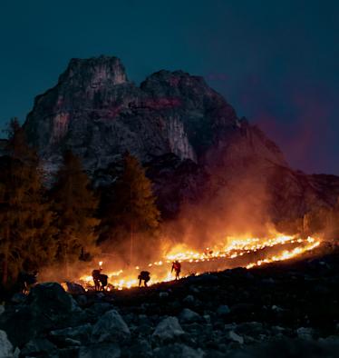 Sonnwendfeuer auf der Zugspitze