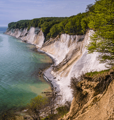 Entlang der Kreidefelsen und Steilküsten des Jasmund Nationalparks auf Rügen