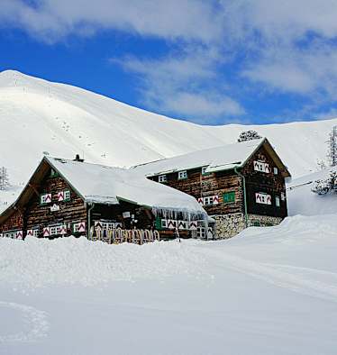 Südwiener Hütte in Salzburg im Winter