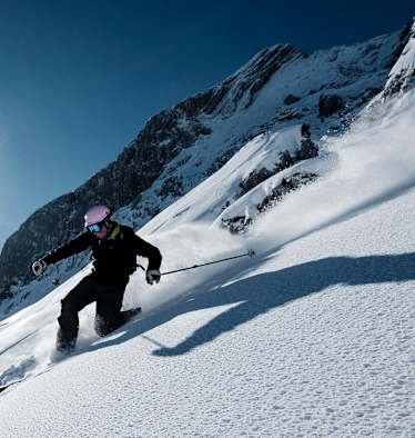Telemarken durch den Pulverschnee