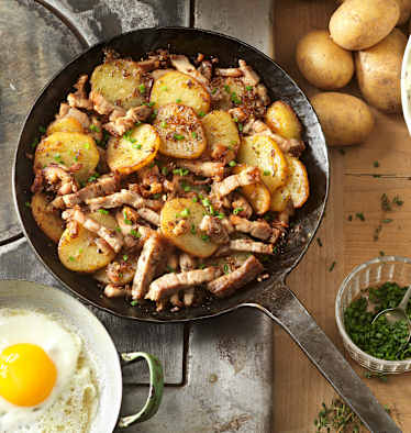 Tiroler Gröstl Rezept aus der Pfanne