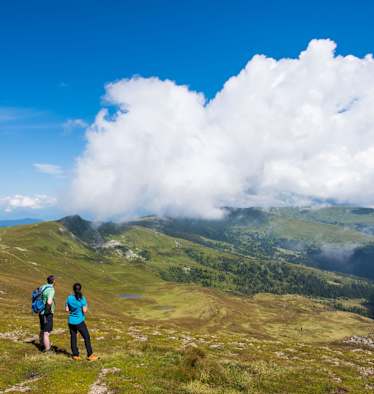 Blick zum Kienberg und zur Forstalpe am Lavanttaler Höhenweg