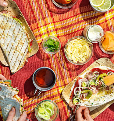 Ideal für Picknick und Wanderung: Tortilla-Calzonen