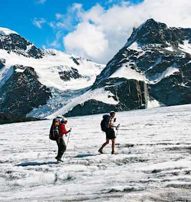 Trekking in den Walliser Alpen: Am Oberen Theodulgletscher