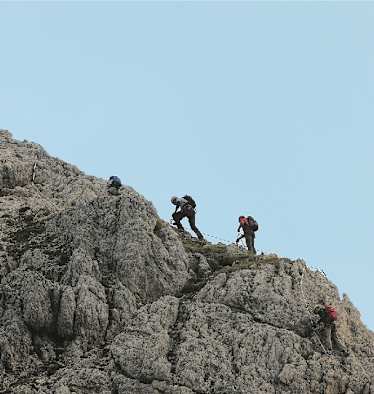 Sportlicher Klettersteig: Via Ferrata della Piramida