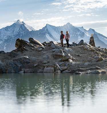 Weg der 4.000er im Saastal im Sommer