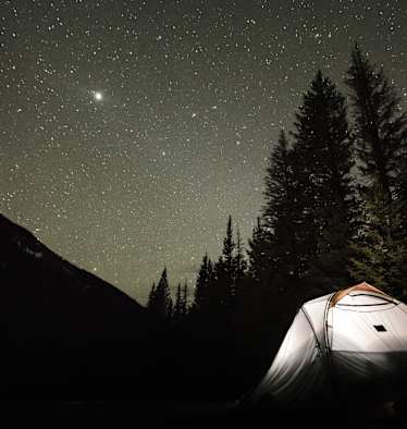 Gemütliches Zelt-Ambiente unterm Sternenzelt