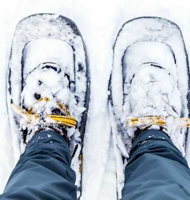 Spaßmacher im Winter: Schneeschuhe