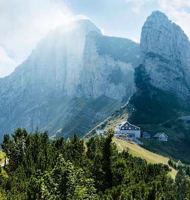 Die Alpenlandschaft des Alpstein.