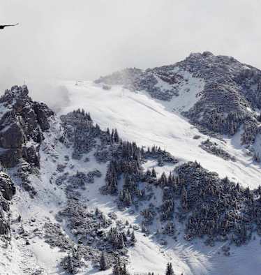 Bayerische Voralpen: Blick aufs Wildalpjoch im Winter