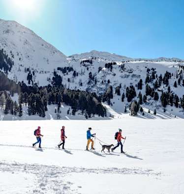 Eine Schneeschuhwanderung zum Zirbitzkogel. 