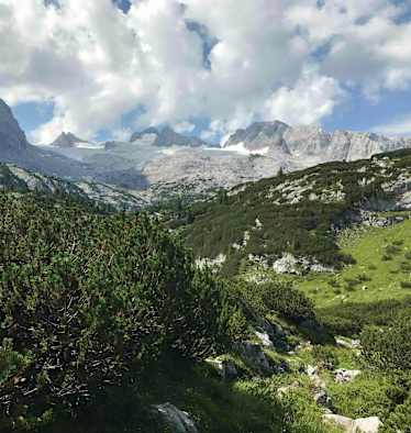 Blick auf das Dachsteinmassiv