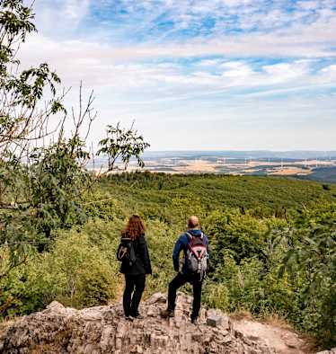 Aussicht Königsstuhl am Donnersbergmassiv
