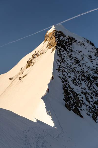 Abstieg von der Zumsteinspitze