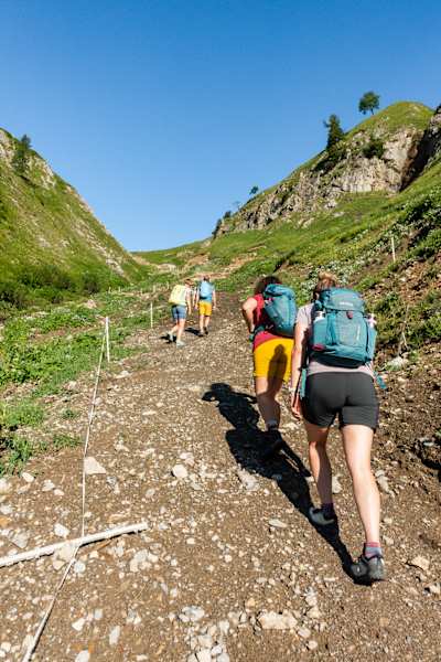 Der Weg zur Gramai-Hochleger-Schutzhütte