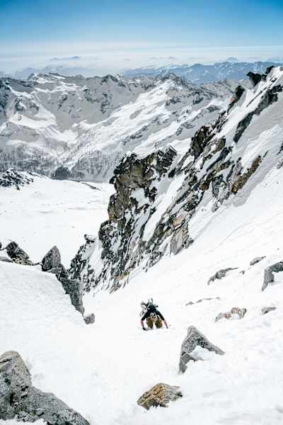 Andi Gasser beim Aufstieg in der Gössrinne