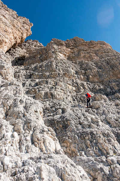 Abseilstelle bei der Großen Zinne