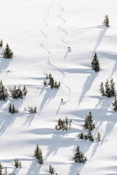 Wundervolle Powderabfahrt vom Kühgundkopf (1.907 m) im Tannheimer Tal