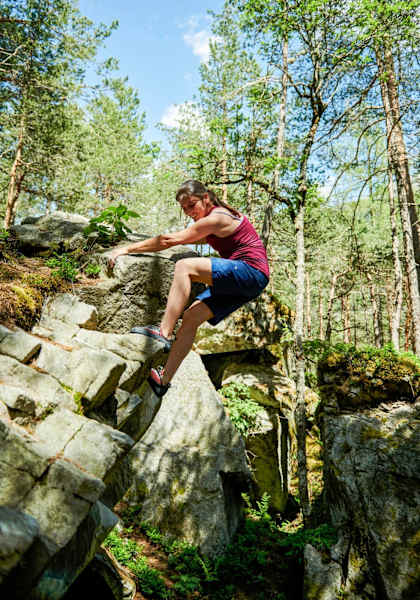 Babsi beim Traversieren