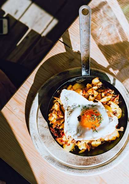 Eine leckere Mahlzeit: das Brandalm-Gröstl.