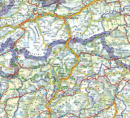 In jedem Rother Wanderbuch findet man eine praktische Übersichtskarte mit allen vorgestellten Touren.