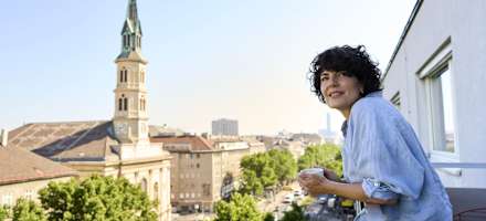 Henriette-Stadthotel-Ausblick DC Tower
