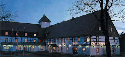 Landhotel Altes Zollhaus Außenansicht Nacht