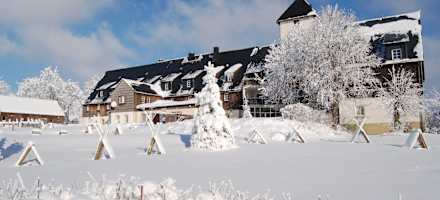 Landhotel Altes Zollhaus Außenansicht Winter