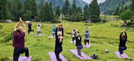 Auf der Hütte werden auch Yoga-Retreats abgehalten.