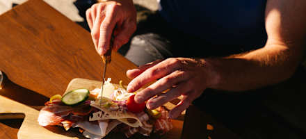 Speckjause auf der Schutzhütte Himmelspforte