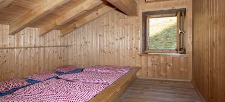 Matratzenlager in der Chamanna dal Linard