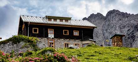 Die Anhalter Hütte in den Lechtaler Alpen